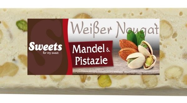 Weißer Nougat mit Pistazien & Mandeln / Нежная нуга с фисташками и миндалем